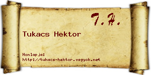 Tukacs Hektor névjegykártya
